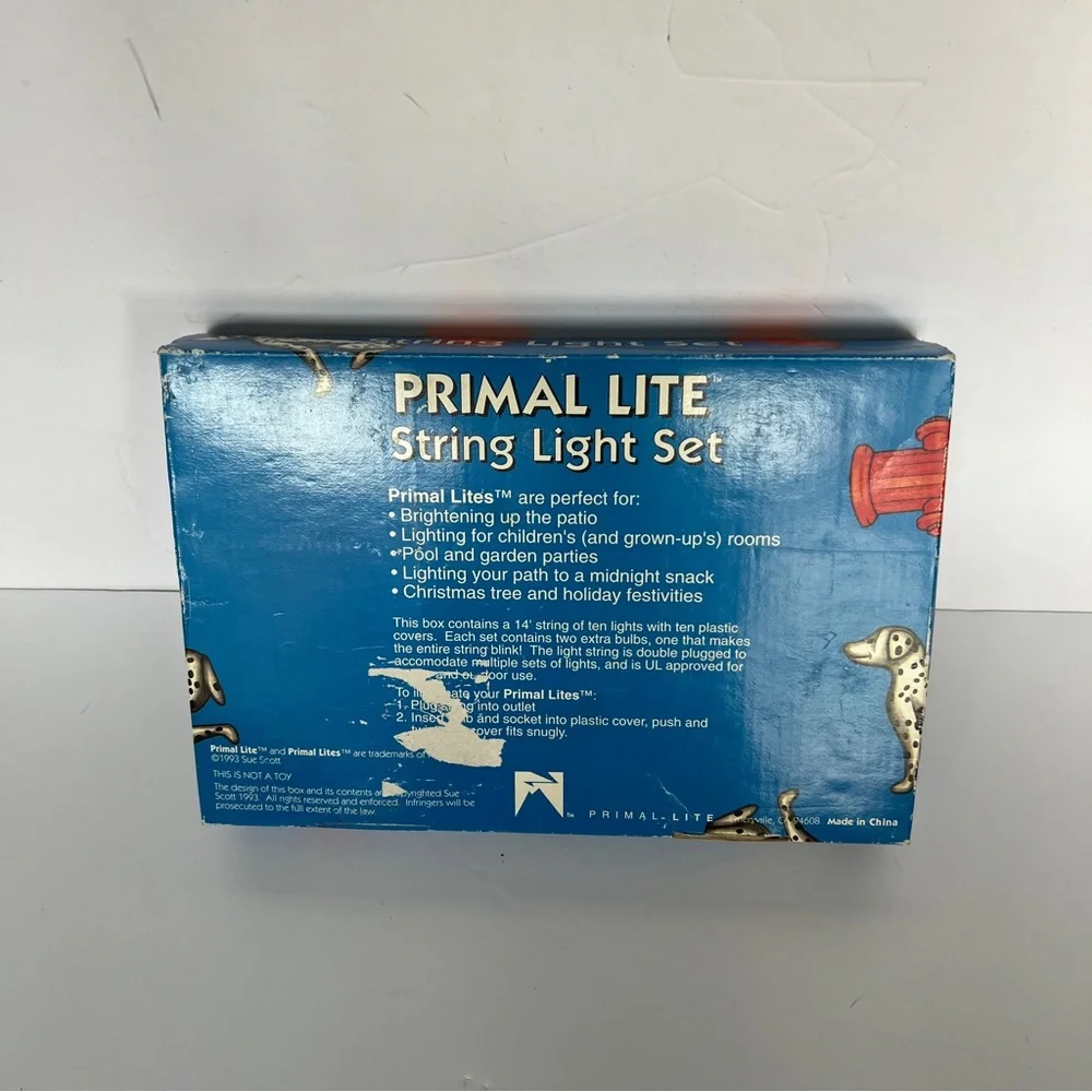 Primal Lite Hot Spots String Light Set Dalmation Dog Fire Hydrant NIB Tested